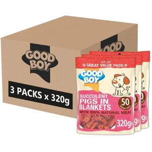 Good Boy Pigs in Blankets Natural Dog Treats Wheat Free Recipe Bulk Box 3 x 320g Good Boy Pigs in Blankets Natural Dog Treats Wheat Free Recipe Bulk Box 3 x 320g