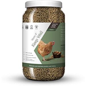 Verm-X Keep Well for Rescue and Recovering Hens. Restores and Maintains Well-Being for Chickens, Ducks, Geese and Turkeys. Vet approved. UFAS assured. Safe to Eat Egg Whilst Feeding. Verm-X Keep Well for Rescue and Recovering Hens. Restores and Maintains Well-Being for Chickens, Ducks, Geese and Turkeys. Vet approved. UFAS assured. Safe to Eat Egg Whilst Feeding.