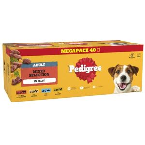 Pedigree Adult Dog Food Pouches Mixed Selection in Jelly 40 x 100 g Mega Pack Pedigree Adult Dog Food Pouches Mixed Selection in Jelly 40 x 100 g Mega Pack