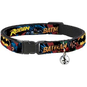 Buckle Down Batman Robin in Action Cat Collar - 8-12 inch - Burgundy - Cat Collar Buckle Down Batman Robin in Action Cat Collar - 8-12 inch - Burgundy - Cat Collar