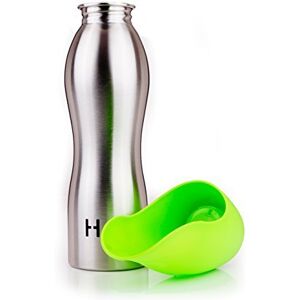 H2O4K9 H2O4 K9 Stainless Steel Dog Water Bottle and Travel Bowl, Green, 25 Oz H2O4K9 H2O4 K9 Stainless Steel Dog Water Bottle and Travel Bowl, Green, 25 Oz
