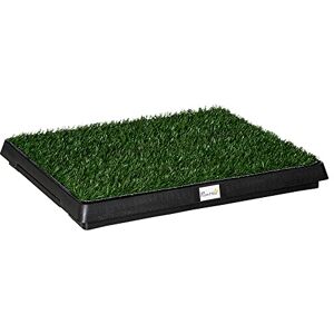 PawHut Indoor Pet Dog Toilet Mat Potty Tray Training Grass Restroom with Tray and Loo Pad PawHut Indoor Pet Dog Toilet Mat Potty Tray Training Grass Restroom with Tray and Loo Pad