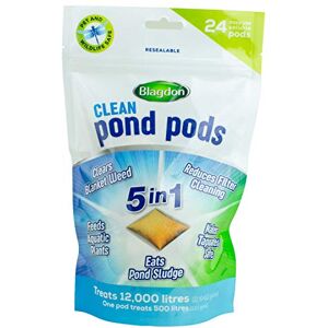 Blagdon Clean Pond Pods, Clears Blanket Weed, Reduces Filter Cleaning, Feeds Aquatic Plants, Eats Pond Sludge, Removes Chlorine, Makes Tap Water Safe, Pet & Wildlife Safe (pack of 24 pods) Blagdon Clean Pond Pods, Clears Blanket Weed, Reduces Filter Cleaning, Feeds Aquatic Plants, Eats Pond Sludge, Removes Chlorine, Makes Tap Water Safe, Pet & Wildlife Safe (pack of 24 pods)