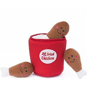 ZippyPaws Food Buddies Burrow, Interactive Squeaky Hide and Seek Plush Dog Toy Bucket of Chicken ZippyPaws Food Buddies Burrow, Interactive Squeaky Hide and Seek Plush Dog Toy Bucket of Chicken