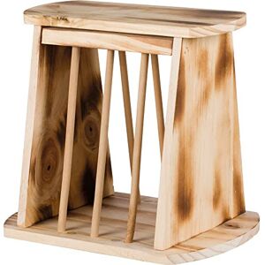 Trixie Hay Rack with Lid, Wood/Flamed, 61193 Trixie Hay Rack with Lid, Wood/Flamed, 61193