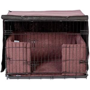 Danish Design Dog Crate Cover Blackout Lined, Roll-Down Doors Mauve Small Danish Design Dog Crate Cover Blackout Lined, Roll-Down Doors Mauve Small