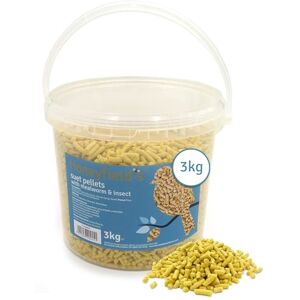 Marriage's Suet Pellets Wild Bird Food for Small Birds High in Energy and Protein, Made with Insects and Mealworms, Great for Hanging Feeders and Bird Tables (Insect and Mealworm) (3kg Tub) Honeyfield’s Marriage's Suet Pellets Wild Bird Food for Small Birds High in Energy and Protein, Made with Insects and Mealworms, Great for Hanging Feeders and Bird Tables (Insect and Mealworm) (3kg Tub) Honeyfield’s
