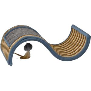 Petface (Catkins by ) Wave Cat Scratcher with Interactive Ball Toy and Feather, Suitable for Curious Small to Average Sized Cats, 28L x 47W x 28H cm Petface (Catkins by ) Wave Cat Scratcher with Interactive Ball Toy and Feather, Suitable for Curious Small to Average Sized Cats, 28L x 47W x 28H cm