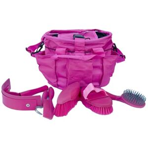 Rhinegold Grooming Bag with Kit-Pink Rhinegold Grooming Bag with Kit-Pink