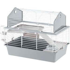 Ferplast Large Rabbit Cage BARN 80 Small Pet Home, American Barn Setting, Fully Opening Roof, Accessories included, 78 x 48 x h 65 cm Grey Ferplast Large Rabbit Cage BARN 80 Small Pet Home, American Barn Setting, Fully Opening Roof, Accessories included, 78 x 48 x h 65 cm Grey