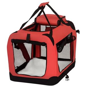 PawHut Folding Fabric Soft Portable Pet Dog Cat Crate Puppy Kennel Cage Carrier House Medium 23" Red New PawHut Folding Fabric Soft Portable Pet Dog Cat Crate Puppy Kennel Cage Carrier House Medium 23" Red New