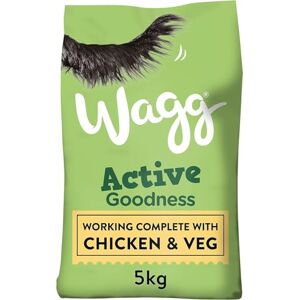 Wagg Active Goodness Complete Dry Adult Dog Food Chicken & Veg 5kg (Pack of 3) For All Active Working Dog Breeds Wagg Active Goodness Complete Dry Adult Dog Food Chicken & Veg 5kg (Pack of 3) For All Active Working Dog Breeds