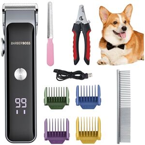 BARBERBOSS All-in-One Dog Grooming Kit, Cordless Clippers for Thick Hair, Complete Trimming Set for Dogs & Cats, Clippers for Matted Fur, All-in-one Pet Trimmer Set BARBERBOSS All-in-One Dog Grooming Kit, Cordless Clippers for Thick Hair, Complete Trimming Set for Dogs & Cats, Clippers for Matted Fur, All-in-one Pet Trimmer Set