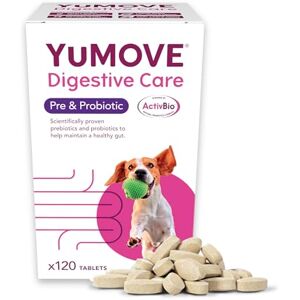 YuMOVE Digestive Care, Dog Pre and Probiotics Supplement for Gut Health and Digestive Support, All Ages and Breeds with Sensitive Digestion, 120 Tablets YuMOVE Digestive Care, Dog Pre and Probiotics Supplement for Gut Health and Digestive Support, All Ages and Breeds with Sensitive Digestion, 120 Tablets