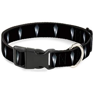 Buckle-Down Dog Collar Plastic Clip Black Panther Tooth Necklace Black Silvers, Multi Color, 1" Wide Fits 15-26" Neck Large (DC-BKSR-WAV091-1.0-L) Buckle-Down Dog Collar Plastic Clip Black Panther Tooth Necklace Black Silvers, Multi Color, 1" Wide Fits 15-26" Neck Large (DC-BKSR-WAV091-1.0-L)
