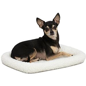 MidWest Homes for Pets 45.72 cm (18-Inch) Long White Fleece Dog/Cat Bed; Comfortable Bolster Dog Bed, Fits a 45.72 cm (18-Inch) Long Dog Crate, Easy Maintenance Machine Wash & Dr, White, Model 40218 MidWest Homes for Pets 45.72 cm (18-Inch) Long White Fleece Dog/Cat Bed; Comfortable Bolster Dog Bed, Fits a 45.72 cm (18-Inch) Long Dog Crate, Easy Maintenance Machine Wash & Dr, White, Model 40218