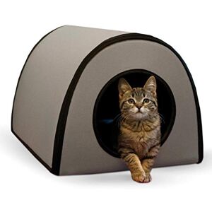 K&H Pet Products Thermo Mod Kitty Shelter Heated Outdoor Cat House for Outside Pets in Winter, Insulated, Waterproof, Heated Floor, Washable Cover, Safety Listed Small 21 X 14 X 13in Gray 20W K&H Pet Products Thermo Mod Kitty Shelter Heated Outdoor Cat House for Outside Pets in Winter, Insulated, Waterproof, Heated Floor, Washable Cover, Safety Listed Small 21 X 14 X 13in Gray 20W