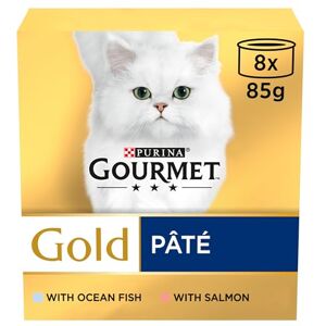 Gourmet Gold Senior 7+ Pate Fish Wet Cat Food 8x85g, Pack of 6 Gourmet Gold Senior 7+ Pate Fish Wet Cat Food 8x85g, Pack of 6
