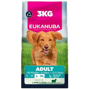 Eukanuba Lamb & Rice Complete Dry Dog Food For Adult Large & Giant Breed Dogs 3KG Eukanuba Lamb & Rice Complete Dry Dog Food For Adult Large & Giant Breed Dogs 3KG