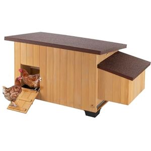 Ferplast KOCCA 100 Chicken Coop, FSC Wooden Hen House, Suitable for Up to 5 Chickens, Egg Compartment, Removable Tray, Openable Roof, Insulating Feet, Easy Cleaning, 146.5 x 72 x h 77 cm Ferplast KOCCA 100 Chicken Coop, FSC Wooden Hen House, Suitable for Up to 5 Chickens, Egg Compartment, Removable Tray, Openable Roof, Insulating Feet, Easy Cleaning, 146.5 x 72 x h 77 cm