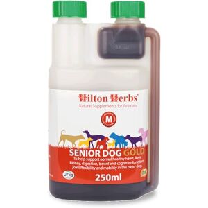 Hilton Herbs Senior Dog Gold Natural Supplement. 100% Natural Ingredients. Supplement for Older Dogs. For Dogs with Stiff Joints, Hip Issues and the Heart. With Devil’s Claw and Hawthorn. 250 ml Hilton Herbs Senior Dog Gold Natural Supplement. 100% Natural Ingredients. Supplement for Older Dogs. For Dogs with Stiff Joints, Hip Issues and the Heart. With Devil’s Claw and Hawthorn. 250 ml