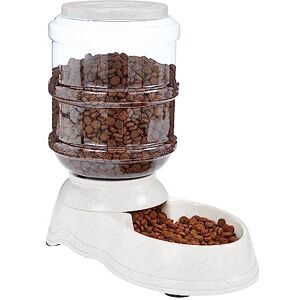 Amazon Basics Dog and Cat Food Feeder, Small, Grey Amazon Basics Dog and Cat Food Feeder, Small, Grey