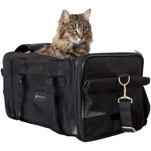 Sherpa Pet Carrier - Black - Mesh Panels - Foldable - Airline Approved - Pet Travel Bag Sherpa Pet Carrier - Black - Mesh Panels - Foldable - Airline Approved - Pet Travel Bag