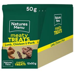 Natures Menu Meaty Treats for Adult Dogs with Lamb and Chicken 12 x 50g Natures Menu Meaty Treats for Adult Dogs with Lamb and Chicken 12 x 50g