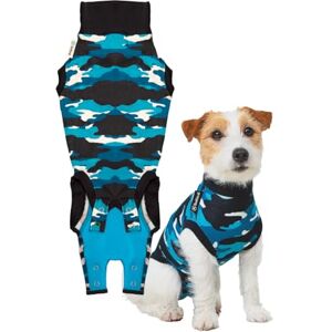 Suitical Recovery Suit Dog - XXX-Small - Blue Camouflage - Dog Recovery Suit Suitical Recovery Suit Dog - XXX-Small - Blue Camouflage - Dog Recovery Suit