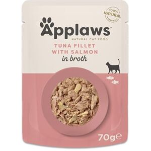 Applaws 100% Natural Adult Wet Cat Food, Tuna Fillet with Salmon in Broth 70g Pouch (12 x 70g Pouches) Applaws 100% Natural Adult Wet Cat Food, Tuna Fillet with Salmon in Broth 70g Pouch (12 x 70g Pouches)