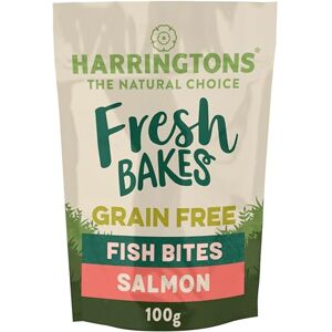 HARRINGTONS Fresh Bakes Grain Free Baked Salmon Fish Bites Dog Treats 100g (Pack of 8) Gently Oven Baked HARRINGTONS Fresh Bakes Grain Free Baked Salmon Fish Bites Dog Treats 100g (Pack of 8) Gently Oven Baked