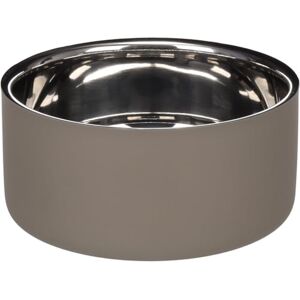 Flamingo FEEDING AND DRINKING BOWL XARA ROUND TAUPE 17x7,4CM 1,2L Flamingo FEEDING AND DRINKING BOWL XARA ROUND TAUPE 17x7,4CM 1,2L