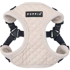 Puppia Irvin Comfort Dog Harness Step-in Warm Winter Diamond Pattern Adjustable Neck and Chest for Small and Medium Dog, Cream, Small Puppia Irvin Comfort Dog Harness Step-in Warm Winter Diamond Pattern Adjustable Neck and Chest for Small and Medium Dog, Cream, Small