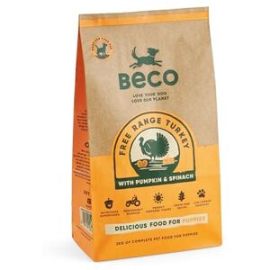 Beco Free Range Turkey with Pumpkin & Spinach 2kg Natural & Grain Free Complete Dry Puppy Food,Green Beco Free Range Turkey with Pumpkin & Spinach 2kg Natural & Grain Free Complete Dry Puppy Food,Green