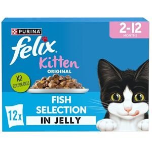 Felix Original Kitten Fish Selection in Jelly Wet Cat Food 12x85g (Pack of 4) Felix Original Kitten Fish Selection in Jelly Wet Cat Food 12x85g (Pack of 4)