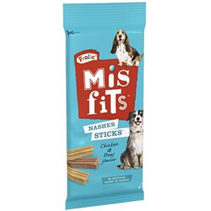 Misfits Frolic Nasher Sticks Dog Treats for Medium Dogs with Chicken and Beef 10 x 175 g Misfits Frolic Nasher Sticks Dog Treats for Medium Dogs with Chicken and Beef 10 x 175 g