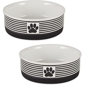 Bone Dry Paw & Patch Ceramic Pet Collection, Medium Set, 6x2, Black, 2 Piece Bone Dry Paw & Patch Ceramic Pet Collection, Medium Set, 6x2, Black, 2 Piece