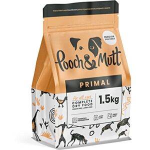 Pooch & Mutt Primal High Protein Grain Free Dry Dog Food (Regular Sized Kibble), Lamb and Ostrich with salmon and chicken Flavour, 1.5kg Pooch & Mutt Primal High Protein Grain Free Dry Dog Food (Regular Sized Kibble), Lamb and Ostrich with salmon and chicken Flavour, 1.5kg