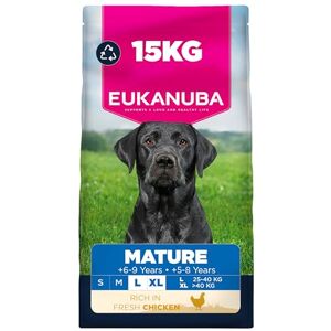 Eukanuba Fresh Chicken Complete Dry Dog Food For Mature Senior Large & Giant Breed Dogs 15KG Eukanuba Fresh Chicken Complete Dry Dog Food For Mature Senior Large & Giant Breed Dogs 15KG