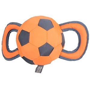 Dehner Wild Nature Dog Toy Outdoor Handle Ball with Squeaker, Approx. 35 x 20 x 20 cm, Oxford Cotton, Orange Dehner Wild Nature Dog Toy Outdoor Handle Ball with Squeaker, Approx. 35 x 20 x 20 cm, Oxford Cotton, Orange