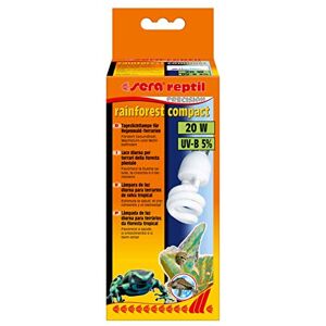 sera Reptile Rainforest Compact Rainforest Terrarium Lamp 20 W and 5 % UV-B with E27 Socket Lighting or Lamp for Rainforest Terrariums Suitable for Reptile Terra Top Attachment Light White 300 Watt 32020 sera Reptile Rainforest Compact Rainforest Terrarium Lamp 20 W and 5 % UV-B with E27 Socket Lighting or Lamp for Rainforest Terrariums Suitable for Reptile Terra Top Attachment Light White 300 Watt 32020