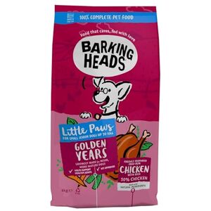 Barking Heads Complete Dry Dog Food 6kg Senior Little Paws (Small Breed) Golden Years Chicken Natural Senior Recipe with Joint Support Vet Approved Barking Heads Complete Dry Dog Food 6kg Senior Little Paws (Small Breed) Golden Years Chicken Natural Senior Recipe with Joint Support Vet Approved