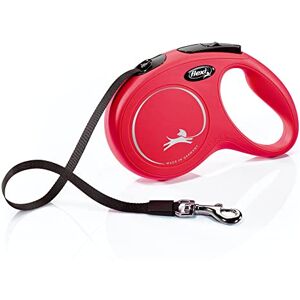 Flexi New Classic Retractable Dog Leash (Tape), 16 ft, Medium, Red, (Model: CL2MT5.250.R) Flexi New Classic Retractable Dog Leash (Tape), 16 ft, Medium, Red, (Model: CL2MT5.250.R)