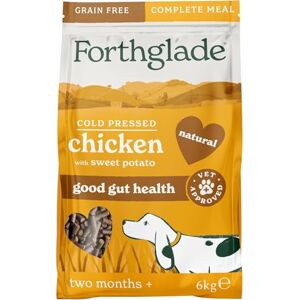 Forthglade Dry Dog Food, Cold Pressed (6kg), Hypoallergenic and Grain Free Dog Food, Chicken & Vegetables, Natural Senior, Adult and Puppy Meal, Vet Approved For Good Gut Health Forthglade Dry Dog Food, Cold Pressed (6kg), Hypoallergenic and Grain Free Dog Food, Chicken & Vegetables, Natural Senior, Adult and Puppy Meal, Vet Approved For Good Gut Health