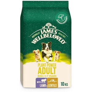 James Wellbeloved Plant Power Adult Dry Dog Food Lamb & Lentils 10kg James Wellbeloved Plant Power Adult Dry Dog Food Lamb & Lentils 10kg