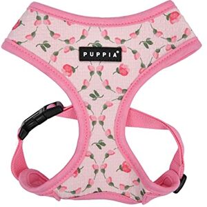 Puppia Florian Overhead Dog Harness, No Choke, No Pull, Adjustable Chest Strap, Walking Training for Small and Medium Dogs, Pink, M Puppia Florian Overhead Dog Harness, No Choke, No Pull, Adjustable Chest Strap, Walking Training for Small and Medium Dogs, Pink, M