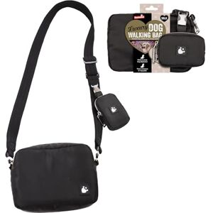 Rosewood Dog Walking Bag with Detachable Treat Pouch & Poop Bag Dispenser Water-Resistant, Wipe Clean Crossbody Bag Adjustable Strap, Hands-Free, Stylish, Practical Dog Training Bag Black Rosewood Dog Walking Bag with Detachable Treat Pouch & Poop Bag Dispenser Water-Resistant, Wipe Clean Crossbody Bag Adjustable Strap, Hands-Free, Stylish, Practical Dog Training Bag Black