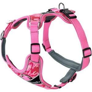 HUNTER Divo Camouflage Harness in Pink, Ergonomically Shaped, Adjustable to 5 Positions, with Aluminium Buckles, Breathable Padded, 3M Scotchlite Reflective, Size: S HUNTER Divo Camouflage Harness in Pink, Ergonomically Shaped, Adjustable to 5 Positions, with Aluminium Buckles, Breathable Padded, 3M Scotchlite Reflective, Size: S