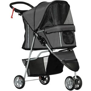 PawHut Dog Stroller, 3 Wheels Foldable Cat Dog Pram with Cup Holder, Storage Basket, Pet Stroller for Small Miniature Dogs, Charcoal Grey PawHut Dog Stroller, 3 Wheels Foldable Cat Dog Pram with Cup Holder, Storage Basket, Pet Stroller for Small Miniature Dogs, Charcoal Grey