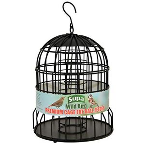 Supa Premium Wild Bird Cage Fat Ball Feeder, Deters Squirrels and Larger Birds Such As Doves & Pigeons Supa Premium Wild Bird Cage Fat Ball Feeder, Deters Squirrels and Larger Birds Such As Doves & Pigeons